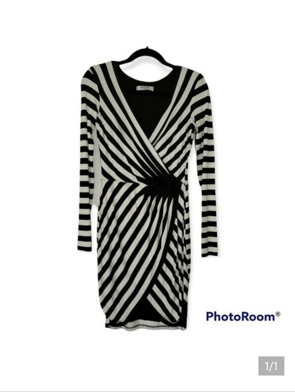Bailey 44 Disco Inferno Black And White Striped Glam Dress Size Small NWT - Picture 6 of 6
